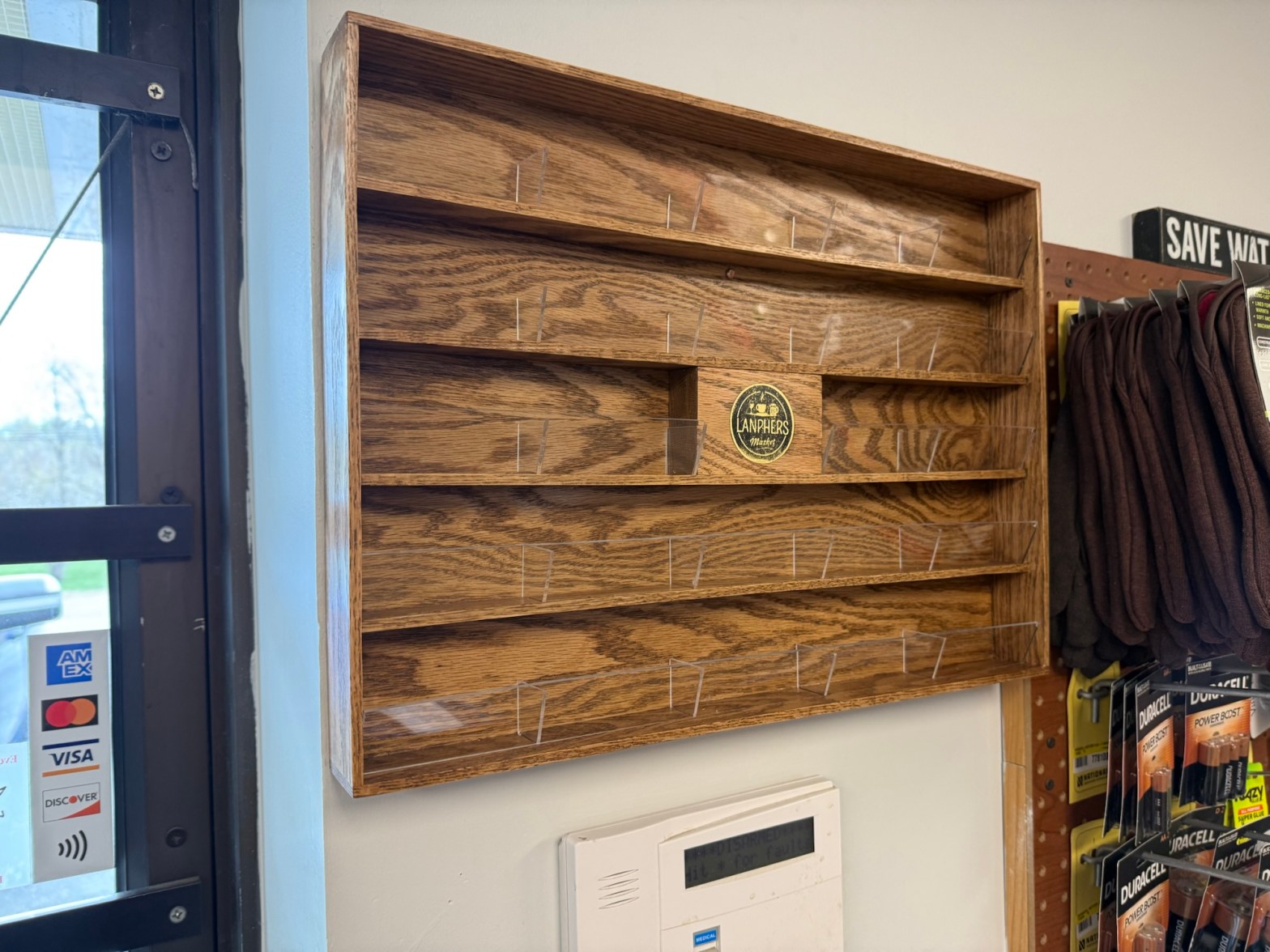 Custom Job Restoration and Fabrication Business Card Rack